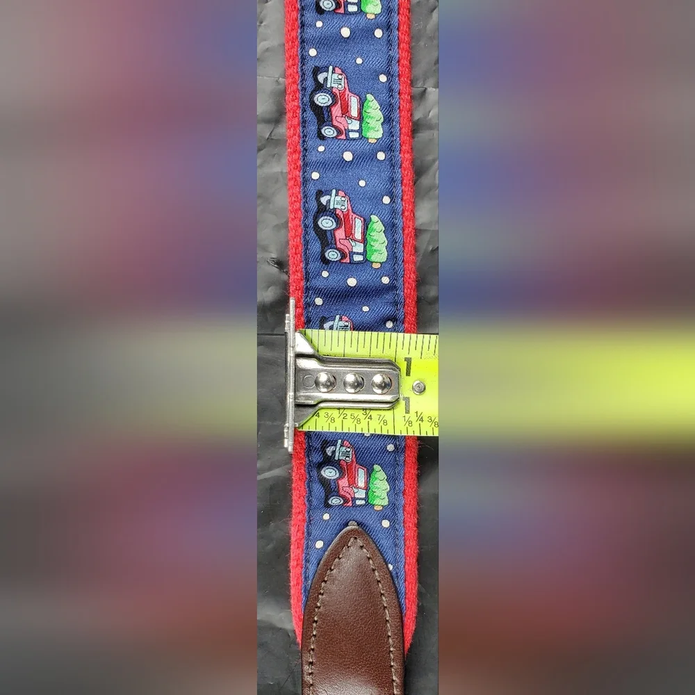 Vineyard Vines Boys Jeep Christmas Tree Canvas Club Belt Preppy - Size 26 - EUC